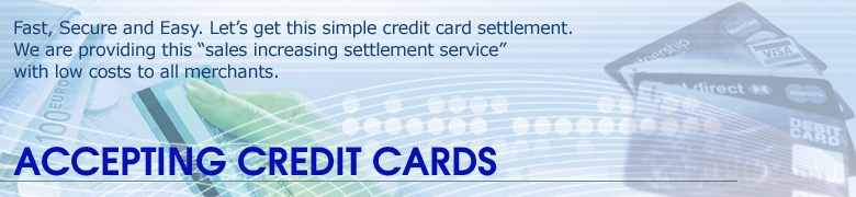 Fast, Secure and Easy. Let’s get this simple credit card settlement. We are providing this “sales increasing settlement service” with low costs to all merchants.